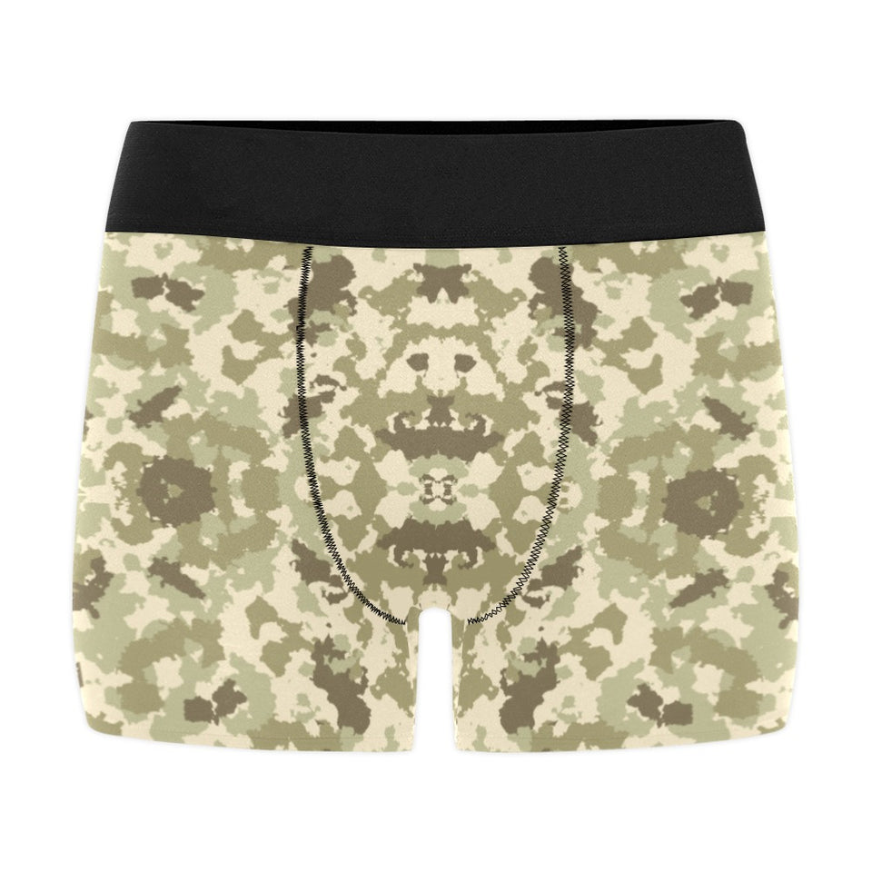 Light Green camouflage pattern Men's All Over Print Boxer Briefs Men's Underwear