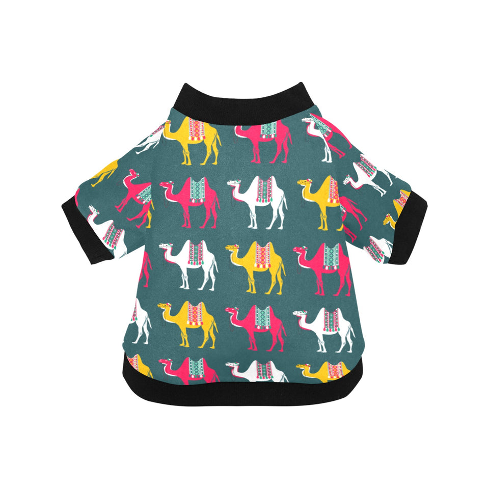 Camel pattern All Over Print Pet Dog Round Neck Fuzzy Shirt