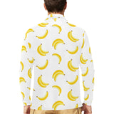 Banana pattern Men's Long Sleeve Polo Shirt