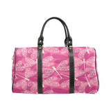 Beautiful dragonfly pink background Travel Bag