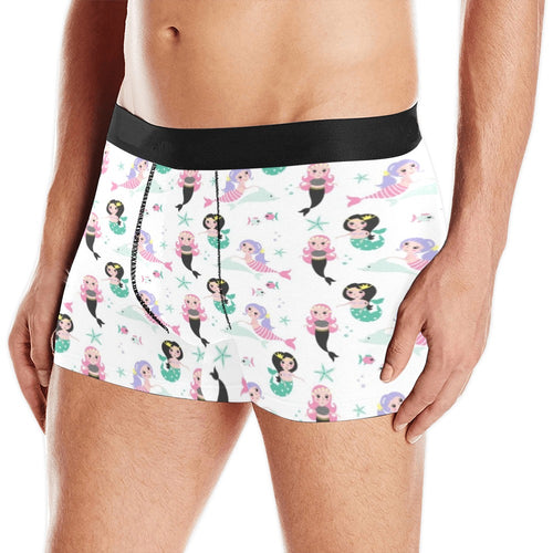cute mermaid dolphin fish starfish pattern Men's All Over Print Boxer Briefs Men's Underwear