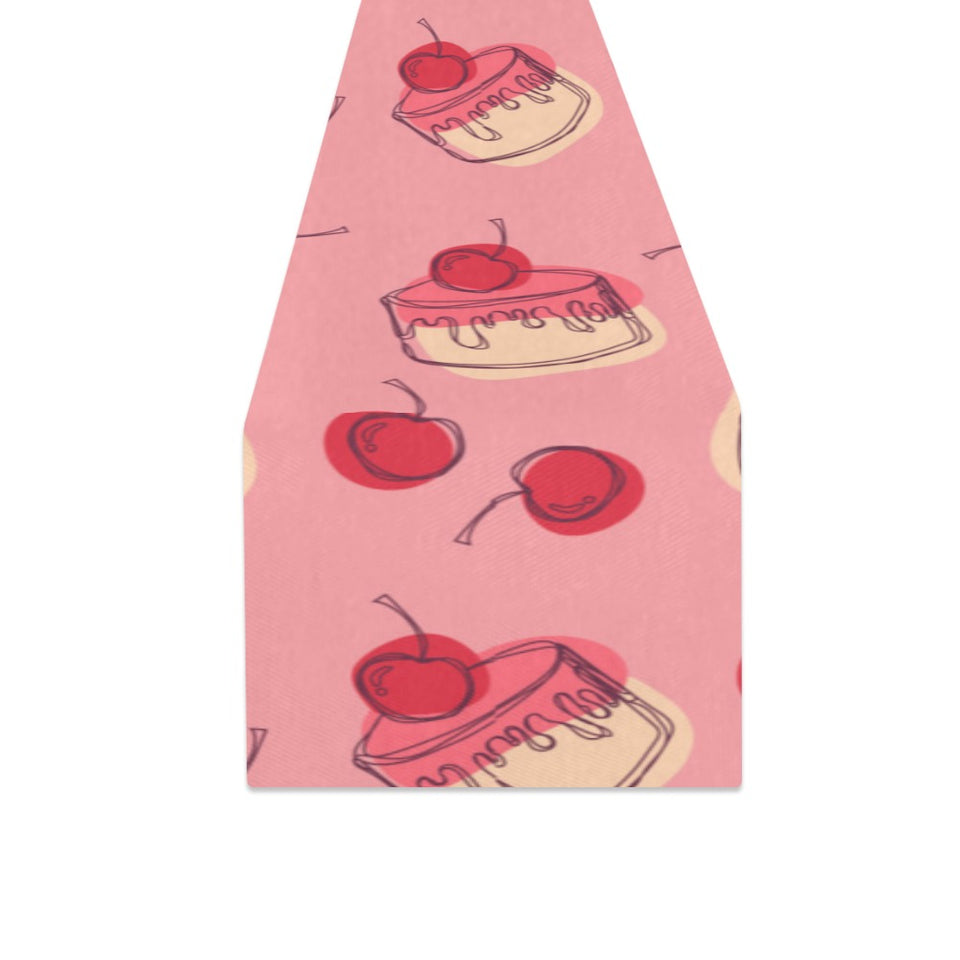 Cake cherry pattern Table Runner