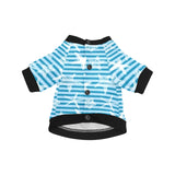 Starfish blue blackground All Over Print Pet Dog Round Neck Fuzzy Shirt