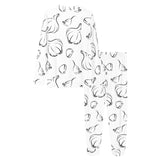 Garlic pattern black white Women's All Over Print Pajama Set