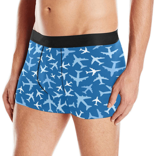 Airplane pattern in the sky Men's All Over Print Boxer Briefs Men's Underwear