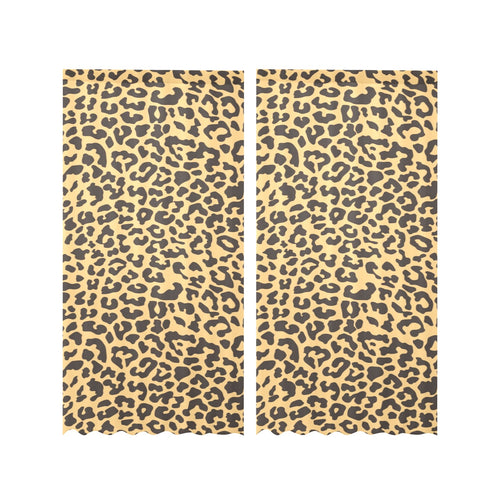 Leopard skin print Gauze Curtain