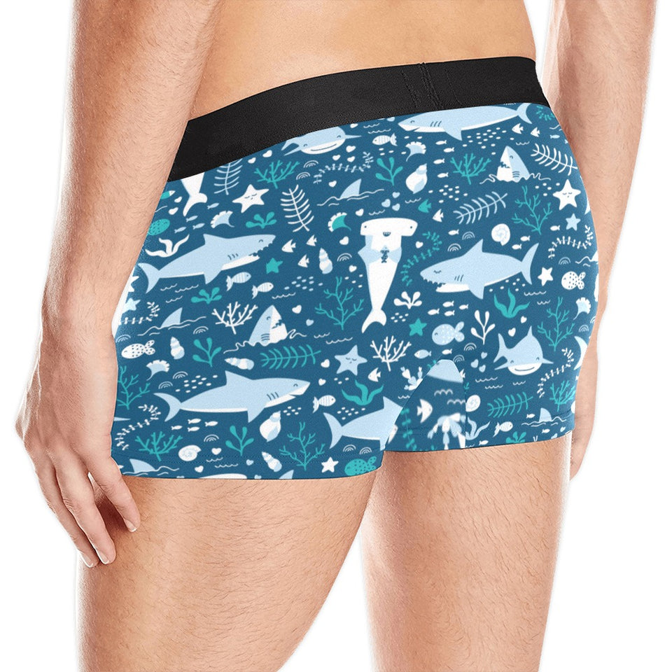 Cute shark pattern Men's All Over Print Boxer Briefs Men's Underwear