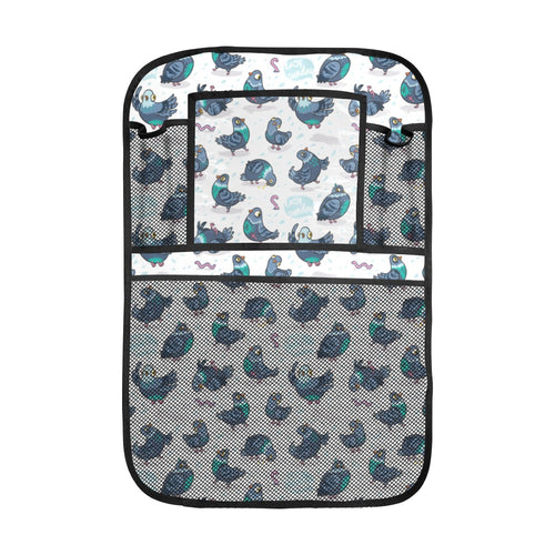 Pigeon Pattern Print Design 02 Car Seat Back Organizer