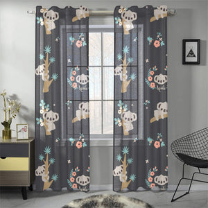 Cute koala pattern Gauze Curtain