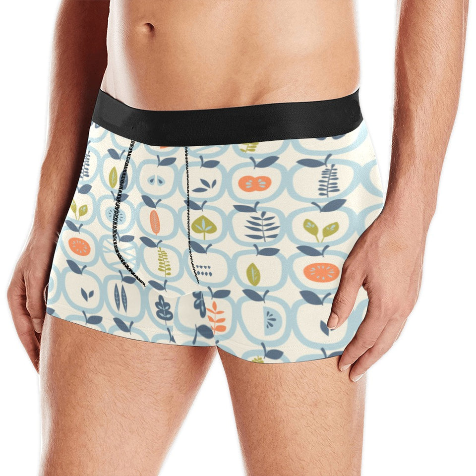 apples leaves pattern Men's All Over Print Boxer Briefs Men's Underwear