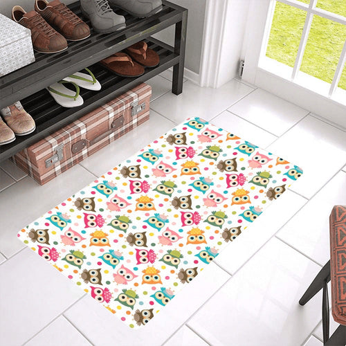 Color cute owl pattern Doormat