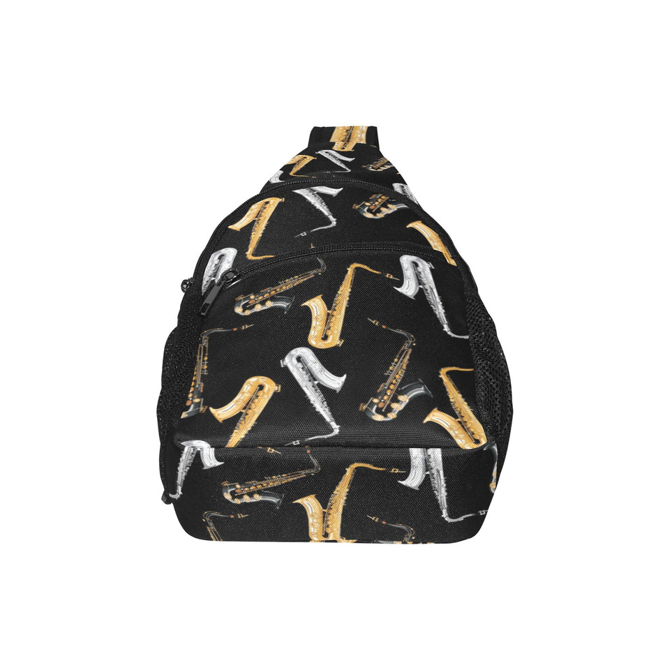 saxophone design pattern All Over Print Chest Bag