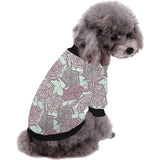 Spider web cobweb design color pattern All Over Print Pet Dog Round Neck Fuzzy Shirt