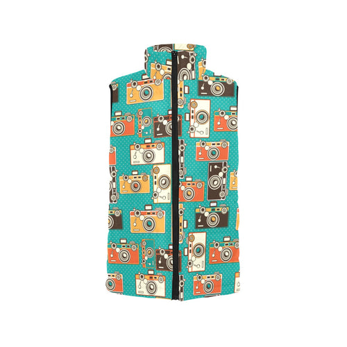 Camera Pattern Print Design 03 Men's Padded Vest