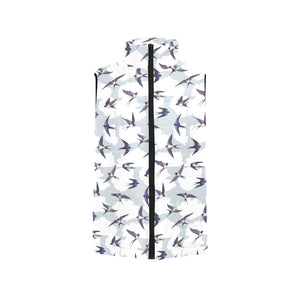 Swallow Pattern Print Design 05 Women's Padded Vest