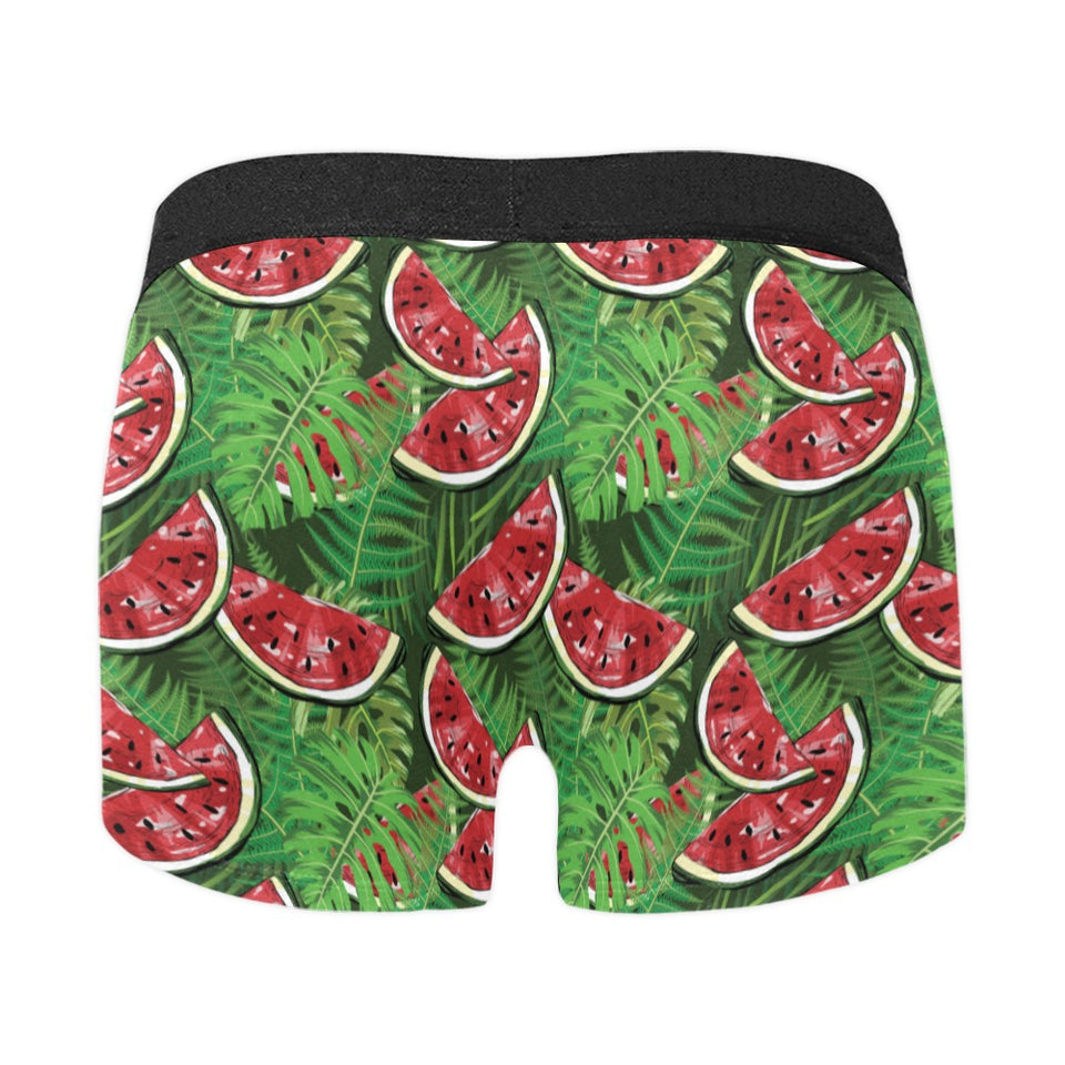 Watermelons tropical palm leaves pattern backgroun Men's All Over Print Boxer Briefs Men's Underwear