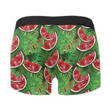 Watermelons tropical palm leaves pattern backgroun Men's All Over Print Boxer Briefs Men's Underwear