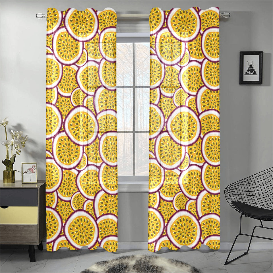 Passion fruits slice pattern Gauze Curtain