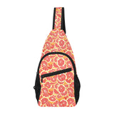 Tropical grapefruit pattern All Over Print Chest Bag