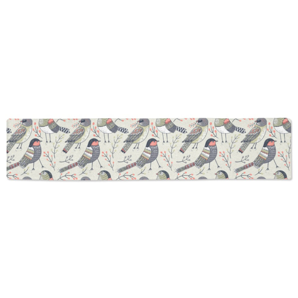 Pigeon Pattern Print Design 04 Table Runner