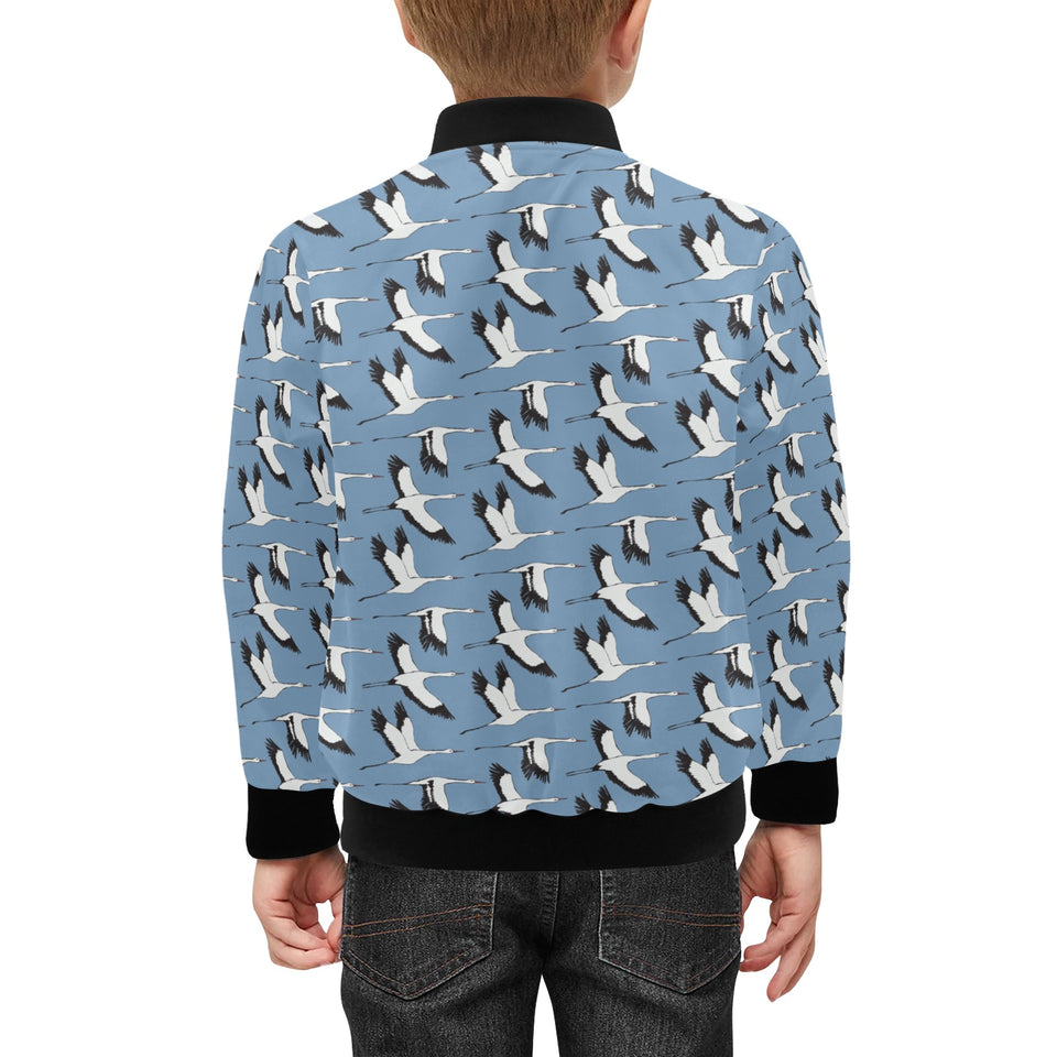 Seagull Pattern Print Design 04 Kids' Boys' Girls' Bomber Jacket