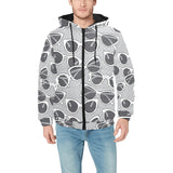 Sun Glasses Pattern Print Design 04 Men's Padded Hooded Jacket