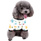 Colorful helicopter pattern All Over Print Pet Dog Round Neck Fuzzy Shirt