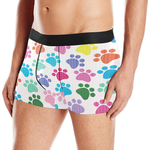 Dog Paws Pattern Print Design 01 Men's All Over Print Boxer Briefs Men's Underwear