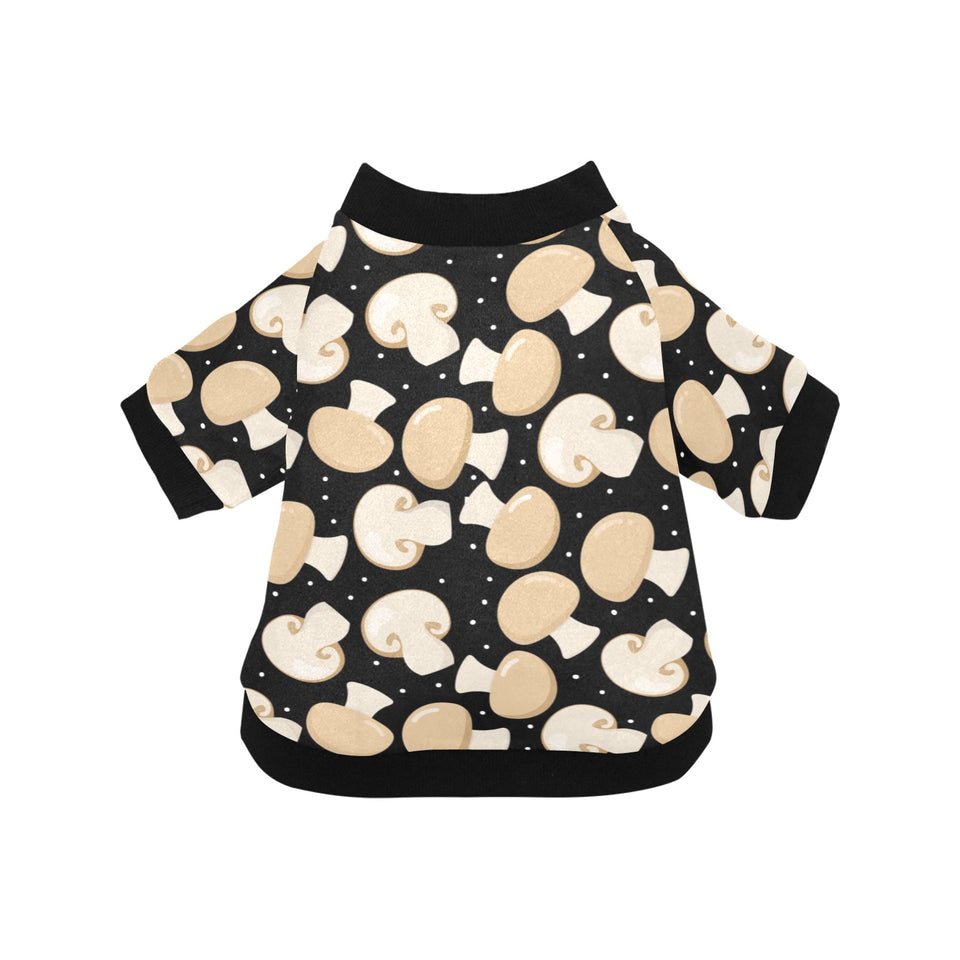 Champignon mushroom pattern All Over Print Pet Dog Round Neck Fuzzy Shirt