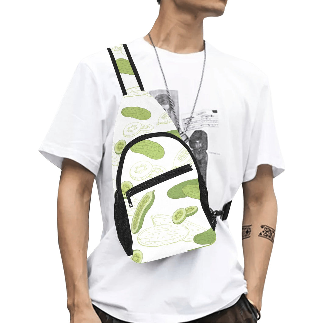Cucumber sketch pattern All Over Print Chest Bag