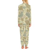 Ginkgo leaves design pattern Women's All Over Print Pajama Set