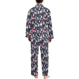 Deers Winter Christmas pattern Men's Long Pajama Set