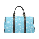 Snowflake pattern blue background Travel Bag
