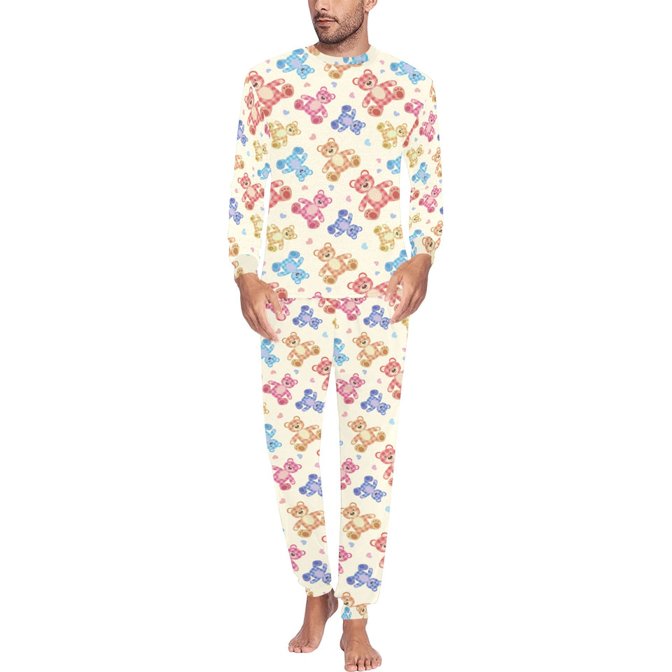 Teddy Bear Pattern Print Design 05 Men's All Over Print Pajama