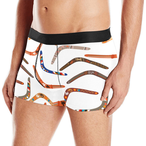Boomerang Australian aboriginal ornament pattern Men's All Over Print Boxer Briefs Men's Underwear