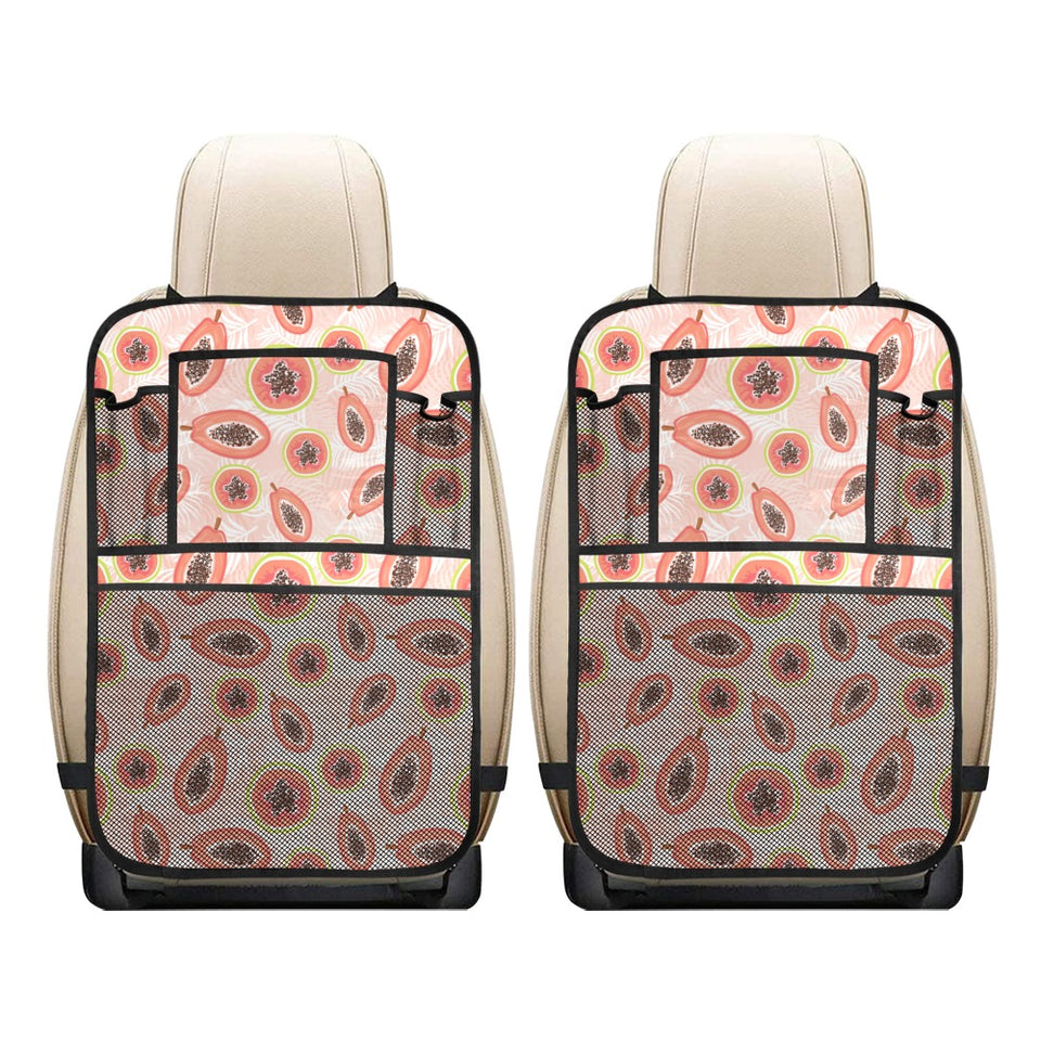 papaya leaves pattern Car Seat Back Organizer
