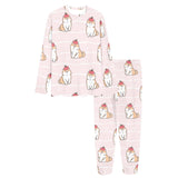 Cute Shiba Inu Dog Apple pattern Women's All Over Print Pajama Set