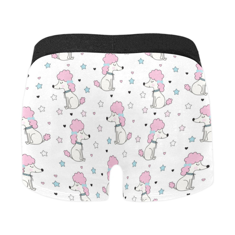Cute poodle dog star pattern Men's All Over Print Boxer Briefs Men's Underwear