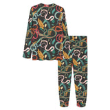 Colorful snake plant pattern Women's All Over Print Pajama Set