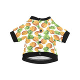 Pineapples design pattern All Over Print Pet Dog Round Neck Fuzzy Shirt