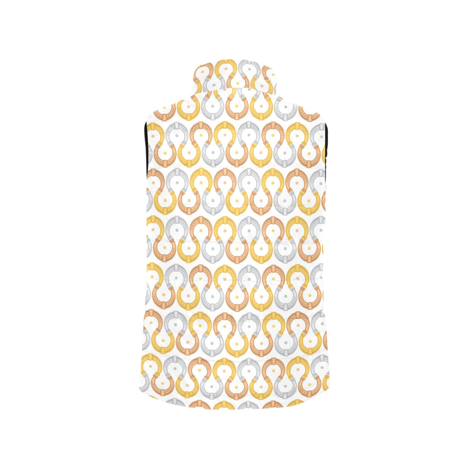 Horseshoes Pattern Print Design 03 Women's Padded Vest