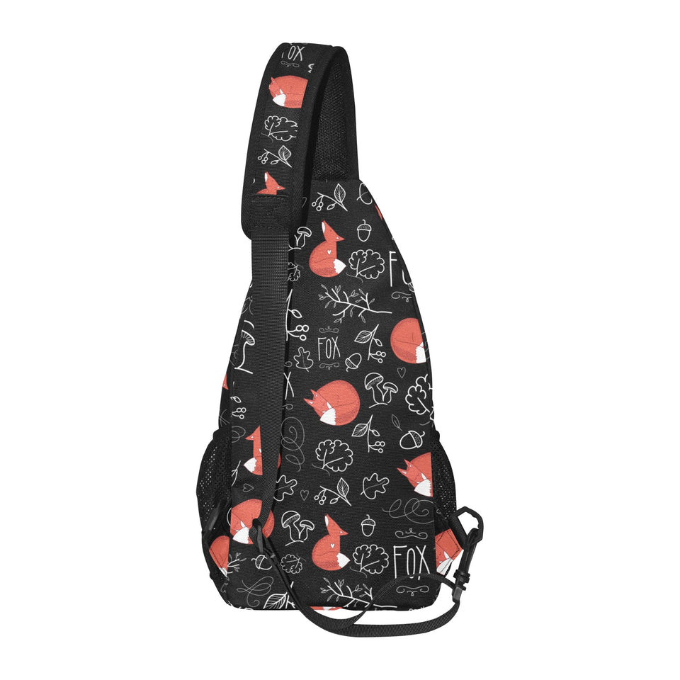 fox sleeping fox pattern All Over Print Chest Bag
