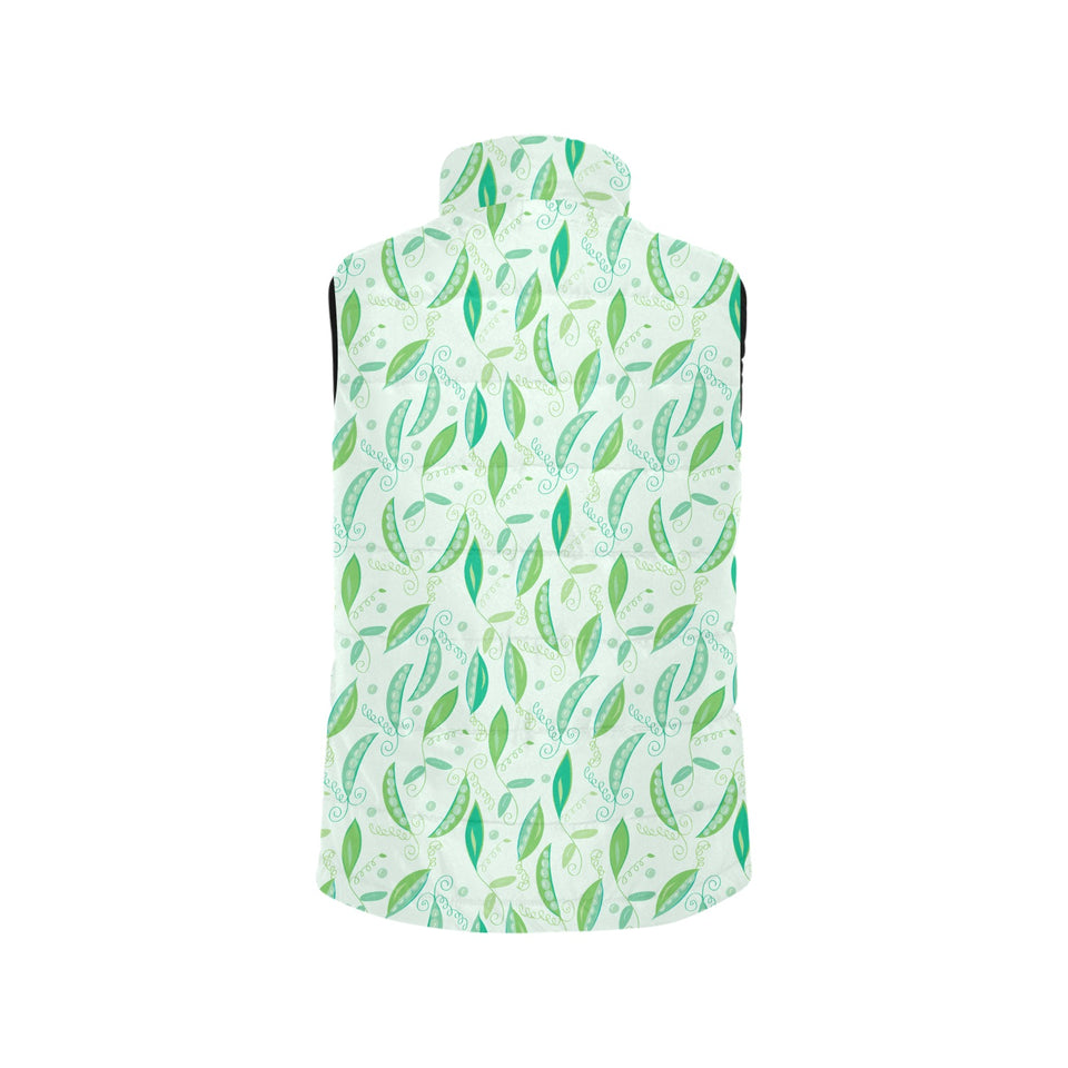 Green Peas Pattern Print Design 01 Men's Padded Vest