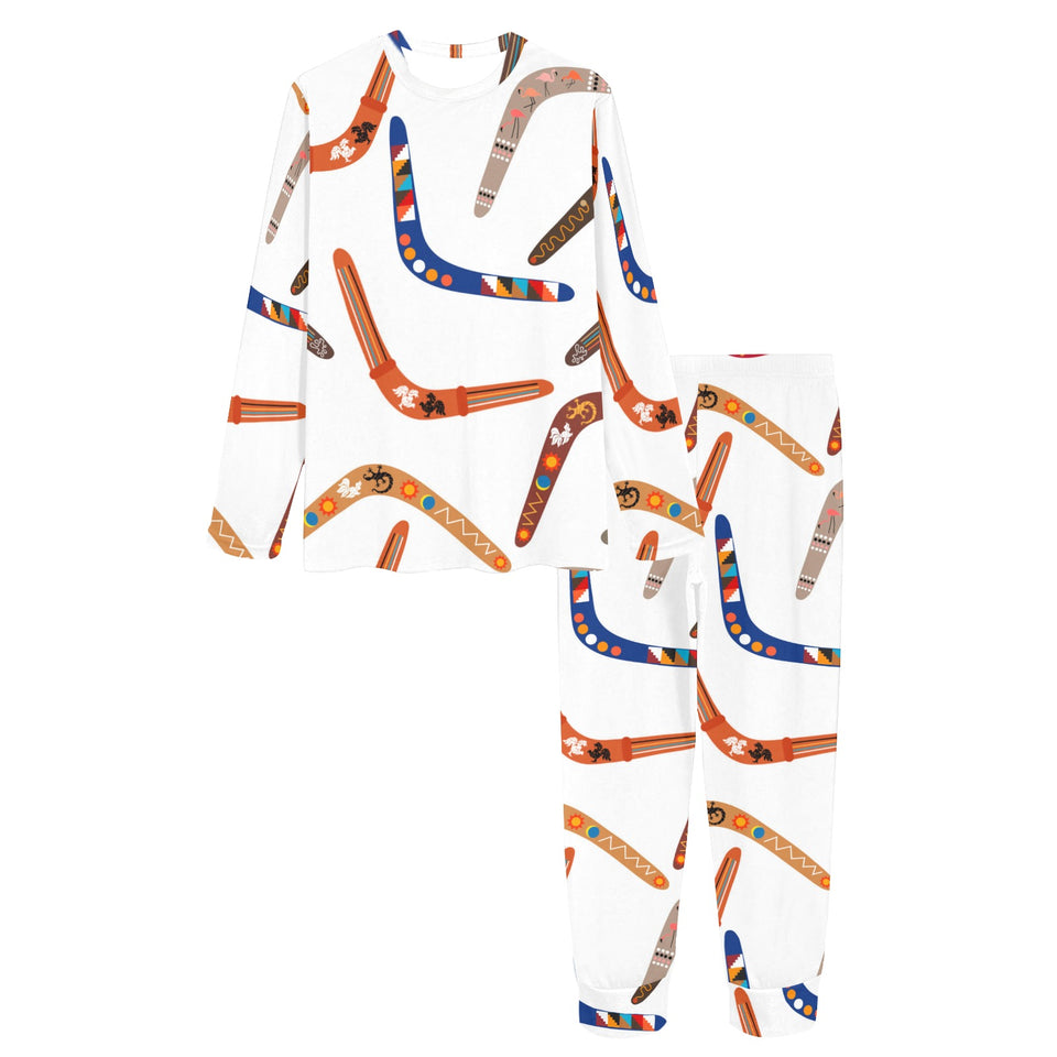 Boomerang Australian aboriginal ornament pattern Women's All Over Print Pajama Set