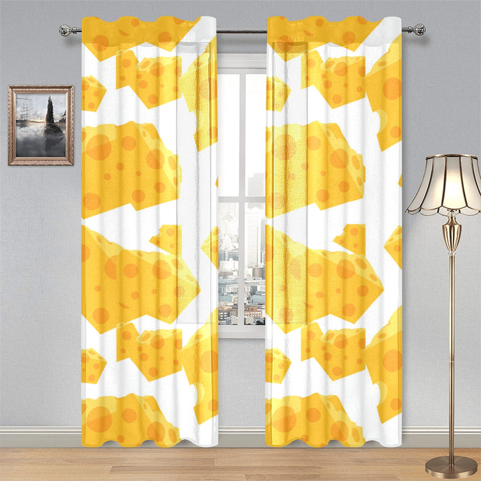 Cheese slice pattern Gauze Curtain