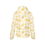 Potato Chips Pattern Print Design 03 Women's Padded Hooded Jacket