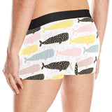 Whale dot pattern Men's All Over Print Boxer Briefs Men's Underwear