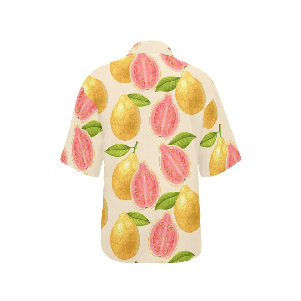 Beautiful guava pattern Women's All Over Print Hawaiian Shirt