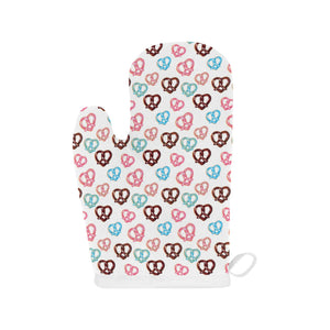 Pretzels Pattern Print Design 04 Heat Resistant Oven Mitts