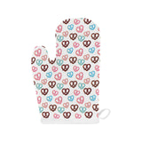 Pretzels Pattern Print Design 04 Heat Resistant Oven Mitts